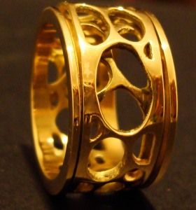 anillo oro giratorio